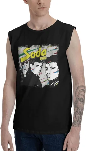 Vista 2 de Soda Stereo Soda Stereo Tank Top Shirt Mens Summer Sleeveless Casual Tops Fitness Vest