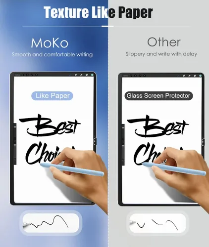 Vista 4 de MoKo Paquete de 1 protector de pantalla para Samsung Galaxy Tab S10 Plus de 12.4 pulgadas 2024/S9 FE Plus 5G/Tab S9 Plus/Tab S7 FE 5G/Tab S8 Plus