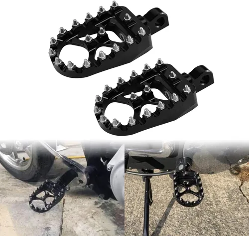 Vista 3 de Juego de tablas de suelo para conductor, estribos delanteros y traseros, MX Wide Offroad CNC Pedal de freno apto para Harley Touring Road Glide
