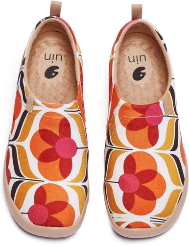 Vista 47 de UIN Mocasines casuales para mujer, de viaje, pintados, para caminar, ligeros, cómodos, de lona, tenis de moda