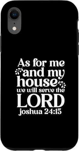 Vista 8 de iPhone 13 Pro Max As For Me and My House We Will Serve The Lord Bible Verse Case