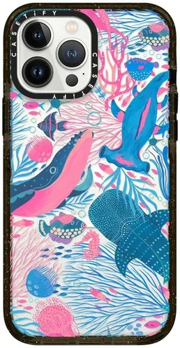 Vista 231 de CASETiFY Impact - Funda para iPhone 13 [protección contra caídas de 6.6 pies/compatible con Magsafe] Black Kingsnake, color negro transparente
