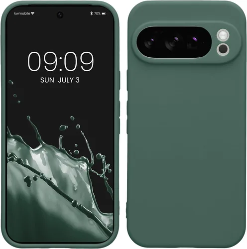 Vista 62 de kwmobile Funda compatible con Google Pixel 9 - Funda protectora delgada de TPU para teléfono - Acabado mate suave - Piedra antigua