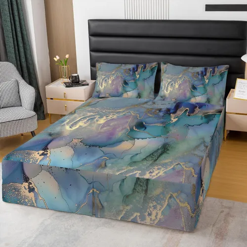 Vista 10 de Falda de cama individual de girasol, flores soleadas con esquinas divididas, faldas de cama bohemias florales amarillas, falda de cama para plantas