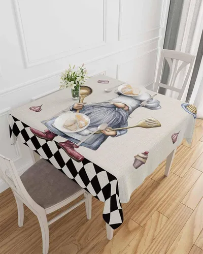 Vista 17 de Mantel rectangular impermeable con hojas de eucalipto de otoño, 52 x 70 pulgadas, mantel otoñal, rústico, girasol, acuarela, botánico, a prueba