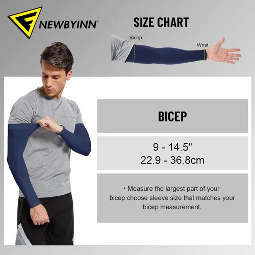 Vista 2 de Newbyinn Mangas de protección solar UV para hombres, mujeres y jóvenes, manga refrescante para cubrir el tatuaje del brazo, cubierta de brazo