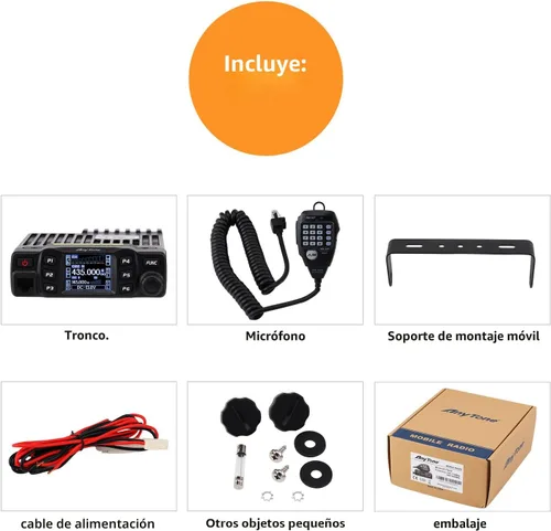 Vista 4 de AnyTone AT-778UV Transceptor de doble banda Radio móvil VHF/Uhf Radio bidireccional