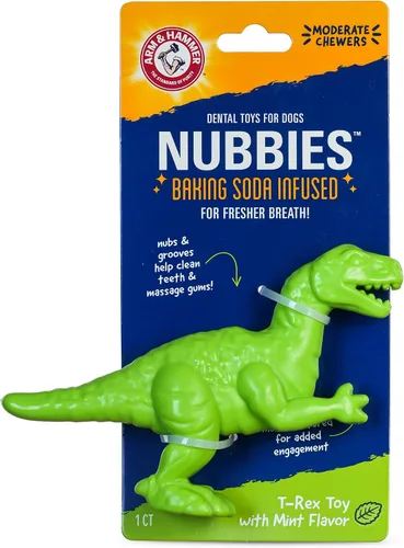 Vista 19 de Arm & Hammer for Pets Nubbies Duality Bone - Juguete dental para perros, el mejor juguete masticable para masticadores moderados, ayuda a reducir