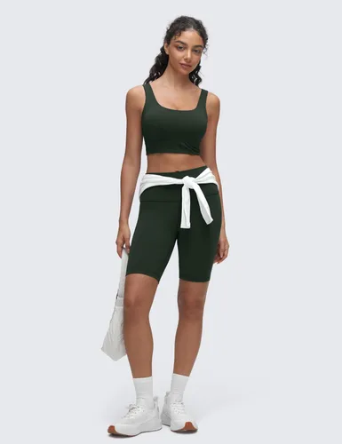 Vista 100 de CRZ YOGA Butterluxe - Brasier deportivo con espalda en U para mujer, cuello redondo, acolchado, de bajo impacto, para yoga, entrenamiento