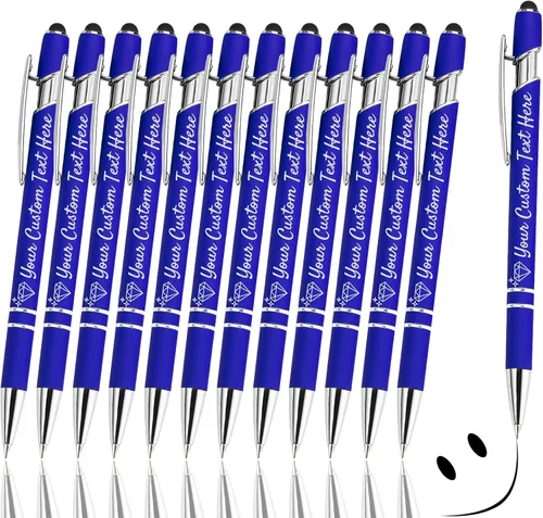 Vista 14 de Bolígrafos personalizados con lápiz capacitivo, bolígrafos grabados personalizados, impresos con tu logotipo o mensaje para Navidad, graduación