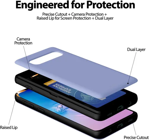 Vista 5 de GOOSPERY Funda protectora magnética compatible con Galaxy S10, con tarjetero, tipo billetera, cierre magnético automático fácil, cubierta trasera
