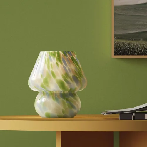 Vista 12 de Dawnwake Lámpara de mesa con forma de hongo para dormitorio, pequeña lámpara de noche de escritorio para sala de estar, decoración de hongos, lindas