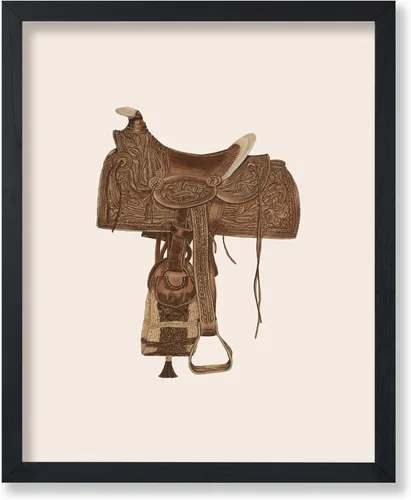 Vista 47 de Poster Master Póster vintage de cuero para silla de montar, estampado retro de vaquero, arte de silla de montar, diseño occidental, impresión
