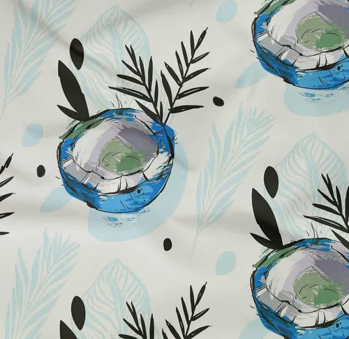 Vista 30 de oneOone Cotton Flex Brown Fabric Tropical Sewing Material Print Fabric By The Yard 40 Inch Wide-5K