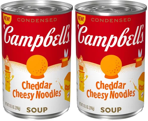 Vista 14 de Campbell's Sopa condensada de fideos con queso cheddar para niños, lata de 10.5 onzas