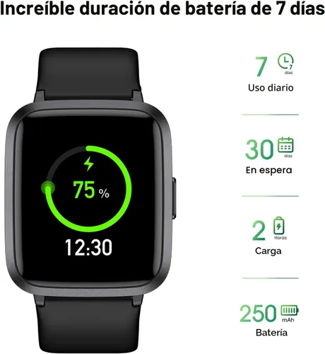 Vista 6 de LIVIKEY Reloj de seguimiento de actividad física con monitor de frecuencia cardíaca, rastreador de actividad con podómetro, monitor de sueño