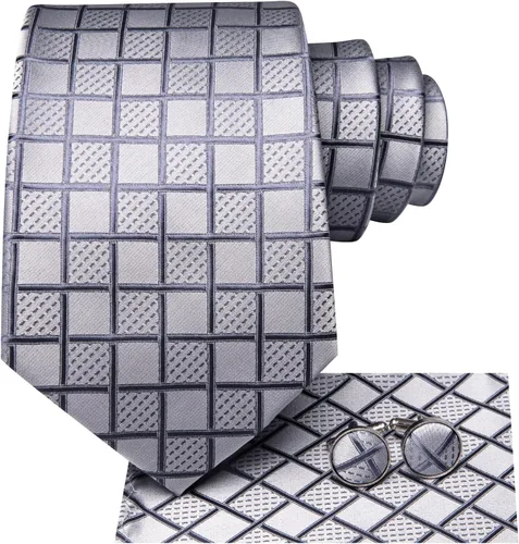 Vista 105 de Dubulle Corbata tejida de cachemira para hombre y gemelos de pañuelo para hombre, conjunto de gemelos para boda formal y negocios
