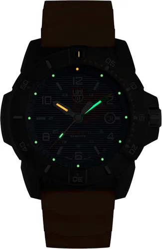 Vista 6 de Luminox XS.3603 Navy Seal Reloj Hombre Naranja 1.772 in CARBONOX, Azul marino, Casual, Buceador, Militar