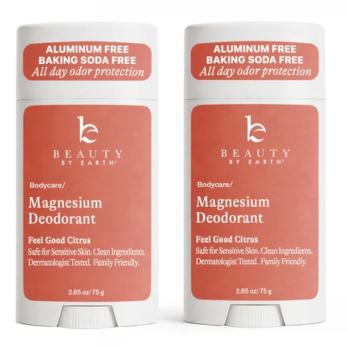 Vista 8 de Desodorante sin aluminio para hombres y mujeres, fabricado en Estados Unidos con ingredientes naturales y 55% orgánicos, protección contra olores