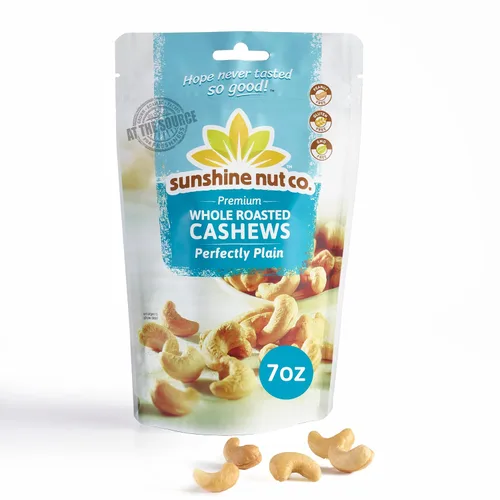 Vista 10 de Sunshine Nuts Co. - Anacardos ligeramente salados tostados enteros, sin gluten, sin maní y veganos, paquetes individuales de aperitivos para niños