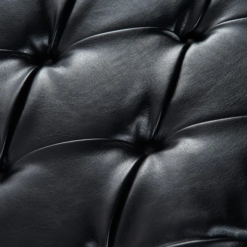 Vista 8 de Tumbona de piel sintética para interiores con almohada, moderna tumbona, sillas ergonómicas tapizadas de poliuretano sin brazos con botones