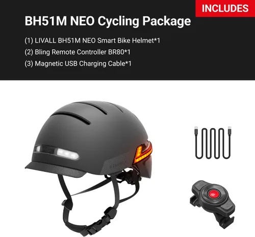Vista 7 de LIVALL BH51M Neo Smart Bluetooth Casco de bicicleta con altavoces y micrófono incorporado