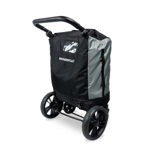 Vista 2 de WONDERFOLD Funda de viaje para cochecito con bolsillo frontal de almacenamiento, bolsillo interior de almacenamiento para cesta trasera y toldo