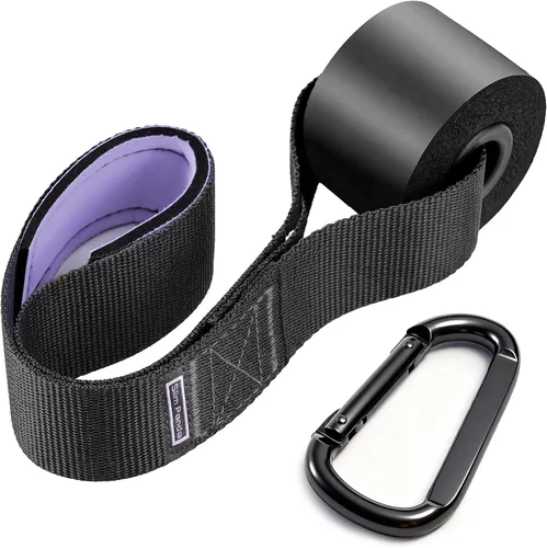 Vista 10 de Slim Panda Anclaje de puerta para bandas de resistencia, anclaje de puerta de banda de resistencia resistente para entrenamiento en casa, terapia