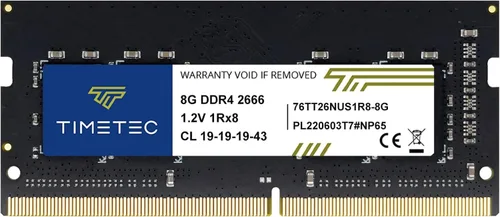 Vista 19 de Timetec 4GB DDR4 2666MHz (PC4-2666V) PC4-21300 SODIMM Laptop RAM - Módulo de memoria sin búfer de 260 pines 1.2V CL19 sin ECC para computadora