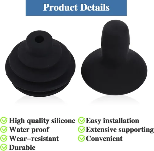 Vista 6 de 4 piezas de botón de palanca de mando para silla de ruedas, perilla y polaina, perilla negra de botón para silla de ruedas eléctrica, scooter