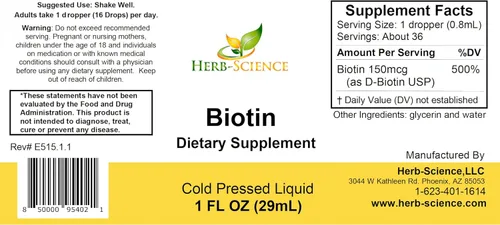 Vista 2 de Liquid Biotin B7 - D-biotina prensada en frío USP de alta absorción, vegana, sin alcohol, gotas sublinguales, sin sabores artificiales, botella
