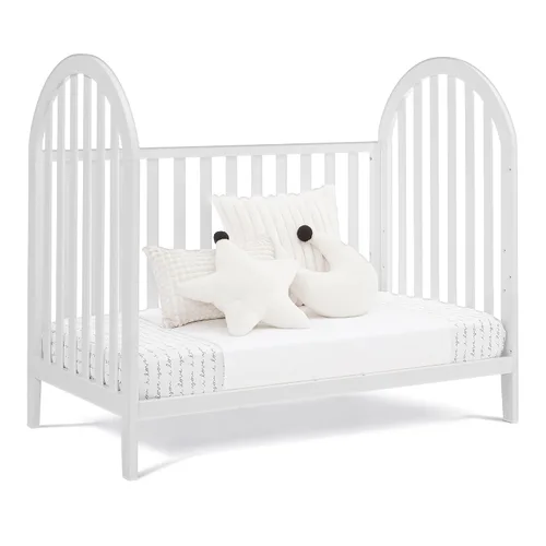 Vista 9 de Delta Children Milano - Cuna convertible 4 en 1, certificada Greenguard Gold, color blanco Bianca