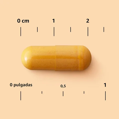 Vista 3 de Amazon Elements Complejo de Cúrcuma, 316 mg de Curcumina con Jengibre y Pimienta Negra, Apoyo Articular e Inmune, 65 Cápsulas