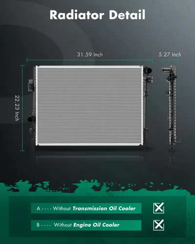 Vista 2 de SCITOO 13084 Radiador apto para 2009-2019 para D-o-d-g-e para Journey 2.4L 2009-2010 para D-o-d-g-e para Journey 3.5L 2011-2019 para D-o-d-g-e