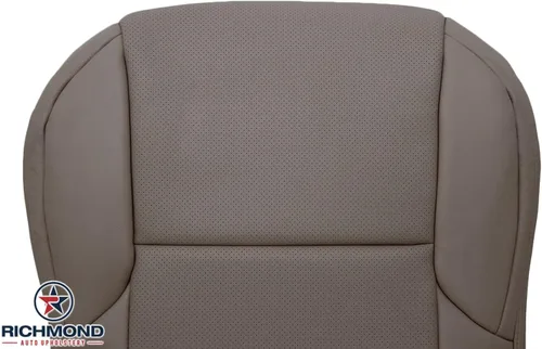 Vista 5 de Richmond Auto Upholstery - Funda de asiento de piel perforada de repuesto para el lado del conductor, color marrón oscuro