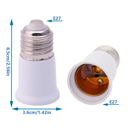 Vista 2 de Extensor de Enchufe E26 - Base Media Estándar, Adaptador de Enchufe de Extensión de 6.5 cm, Extensión de Enchufe de Bombilla, Adaptador de Soporte