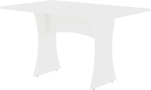 Vista 8 de Manhattan Comfort Coney - Mesa de comedor rectangular para 6 personas con patas de metal ajustables, superficie resistente y elegante silueta