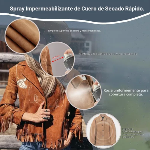 Vista 3 de Protector de gamuza compatible con botas UGG (13.5 onzas), spray impermeable de cuero para uso de cuero, botas de gamuza, zapatos, chaquetas