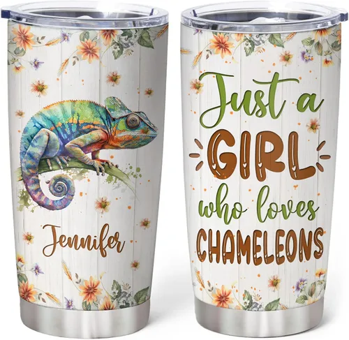 Vista 16 de Hyturtle Regalos personalizados para los amantes de los osos – Just A Girl Who Loves Bears - Vaso de acero inoxidable con nombre personalizado de 20