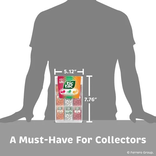 Vista 10 de Tic Tac Paquete Variedades Mega Caja, Paquete a Granel de 27 Paquetes, Cereza, Mentas Frescas, Naranja, Refrescantes Mentas Afrutadas, Caja Clásica