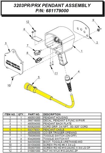 Vista 2 de Auto Crane Cable colgante para 680179000
