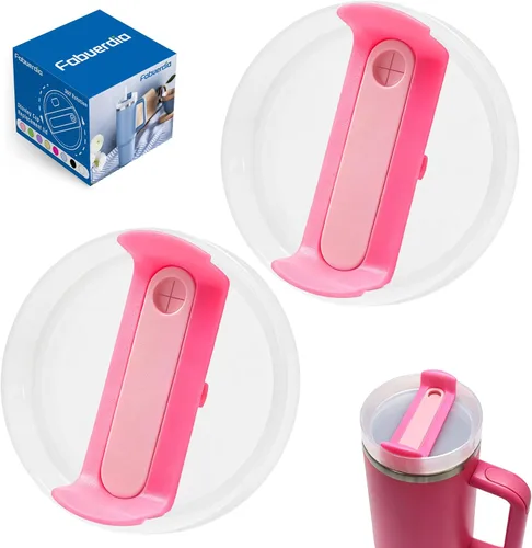 Vista 13 de Reemplazo de la tapa del vaso de 40 onzas compatible con la taza Paquete de 2 tapas de vaso transparentes sin BPA, accesorio superior de repuesto