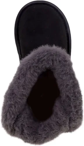 Vista 4 de London Fog Derby Street - Botas de invierno cálidas con forro de piel para niñas