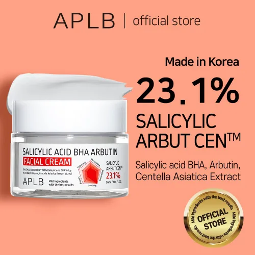 Vista 2 de APLB Crema facial de ácido salicílico BHA Arbutin SALICYLIC ARBUT CEN 23.1% 1.86 FL.OZ/Cuidado de la piel coreano, hidratación profunda, cuidado