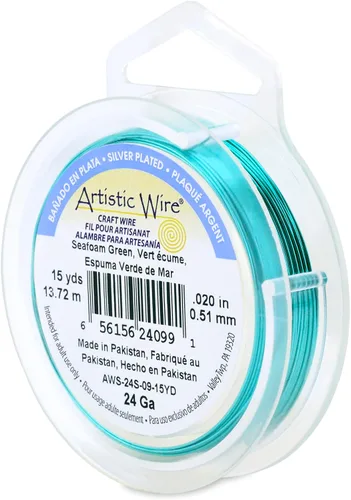 Vista 167 de Artistic Wire, Alambre de cobre de color chapado en plata de calibre 18, resistente al deslustre, amatista, 20 pies