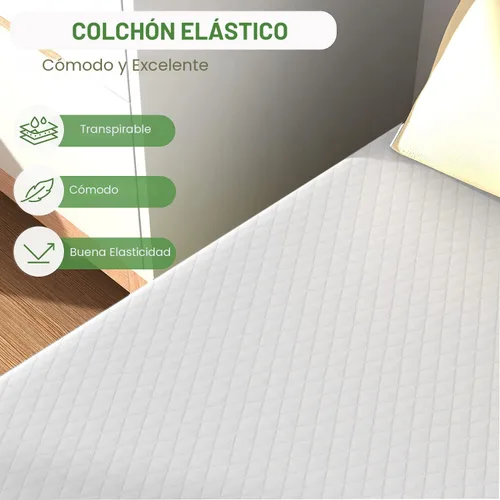 Vista 2 de Colchón de tamaño individual de 5 pulgadas de espuma viscoelástica de gel, colchón de firmeza media para dormir fresco y para alivio de la presión