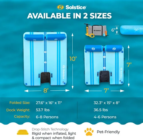 Vista 3 de SOLSTICE Inflatable Pup Plank, Dog Water Ramp for Boats & Docks, Boost Step