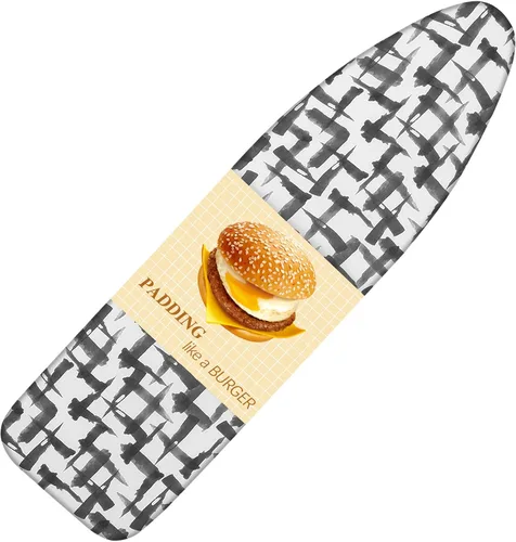 Vista 18 de BNDX Funda para tabla de planchar, 18" x 49" pulgadas tamaño estándar acolchado grueso con cordón Bongee, resistente a las manchas y quemaduras