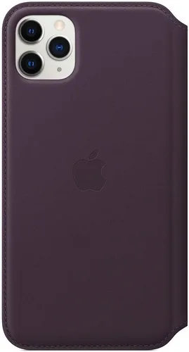 Vista 3 de Apple Folio de cuero (para iPhone 11 Pro Max) - Berenjena