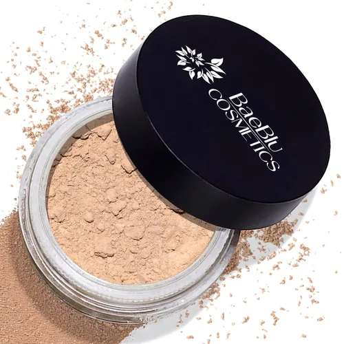 Vista 13 de BaeBlu InstaFame - Base de maquillaje mineral suelta, mate de cobertura completa con SPF natural para pieles sensibles, crea Para pieles sensibles